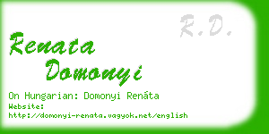 renata domonyi business card
